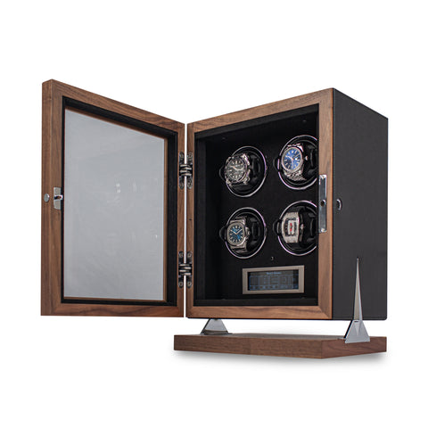 Maja 4 Fingerprint Walnut - Open and Closed - 6b