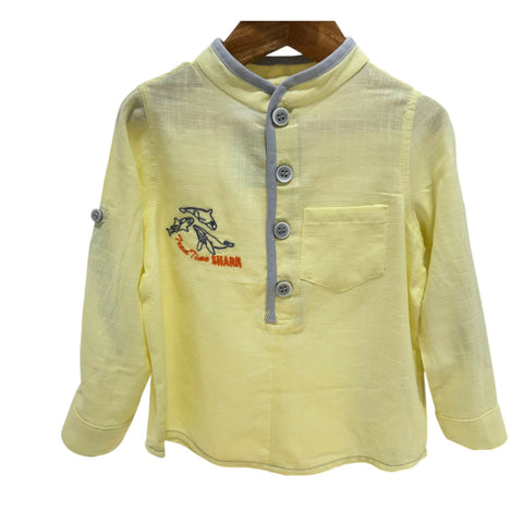 CAN GABARDINE PANT - SHIRT SET - YELLOW