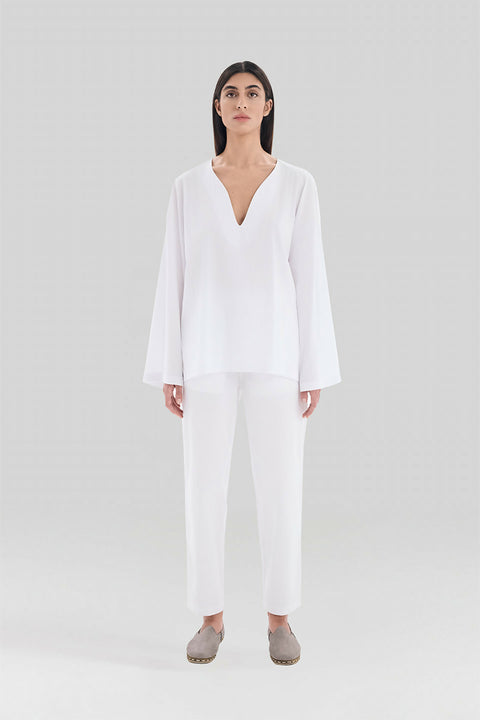 T 03 White Cotton T-Shirt