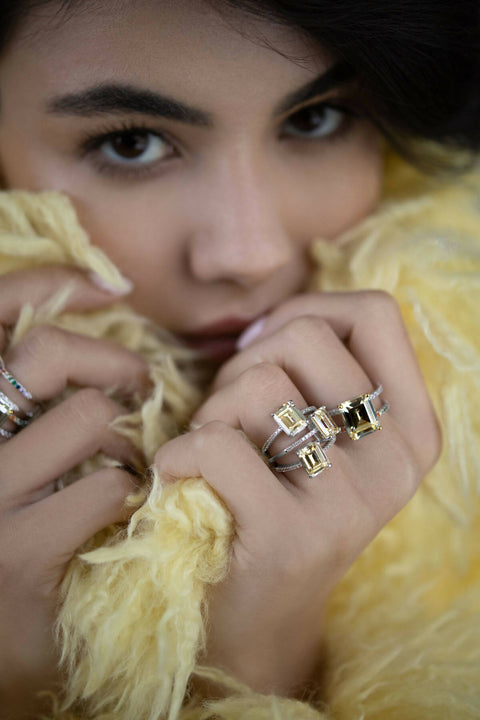 Ring with a yellow stone