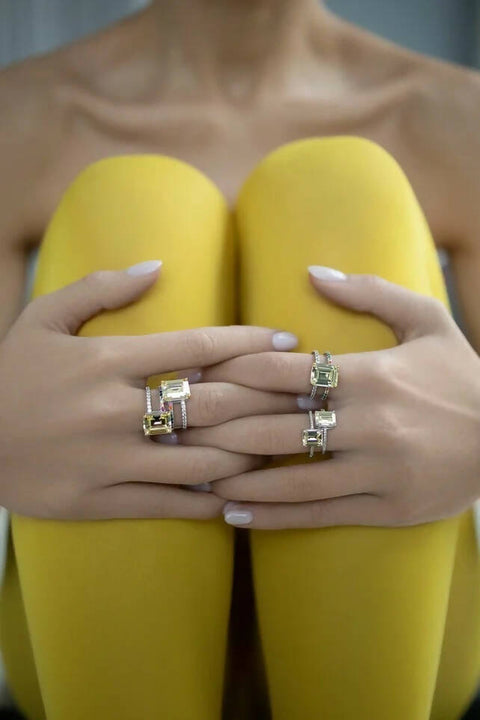 Ring with a yellow stone