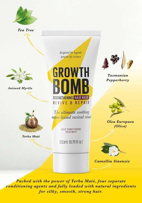 Growth Bomb - Supercharge Hair Mask - Repair, Revive & Protect - 200ml