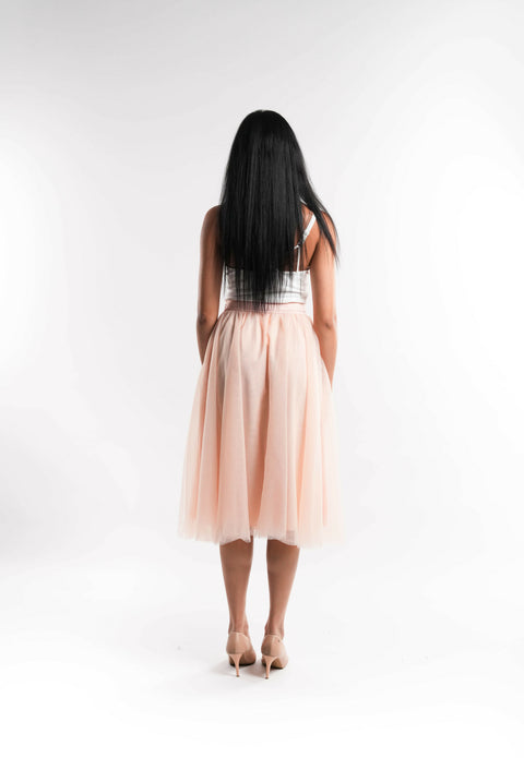 Peach Tulle Skirt