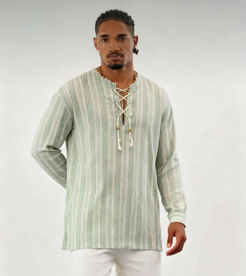 Riyah Boho Shirt - Green