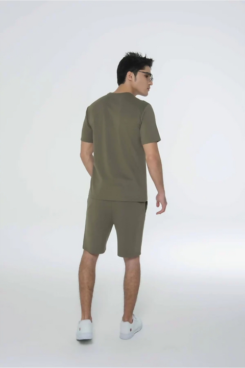 GEOMETRIC RUBBER LINE TSHIRT WITH SHORTS SET