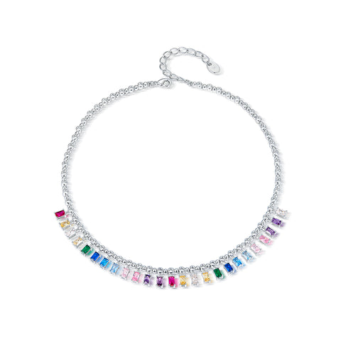 Necklace with stones Rainbow