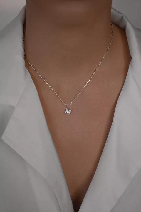 Necklace With Letter M 40 cm