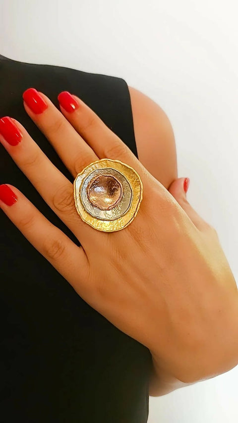 Gold Riva Circle Ring