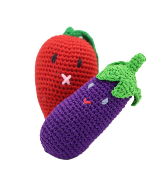 susarts crochet fruit & vegetable '' eggplant, beetroot''