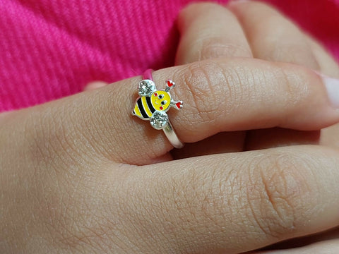 Crystal Bee Adjustable Ring