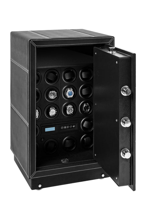 Estate 18 Black Leather – Watch Winder Safe