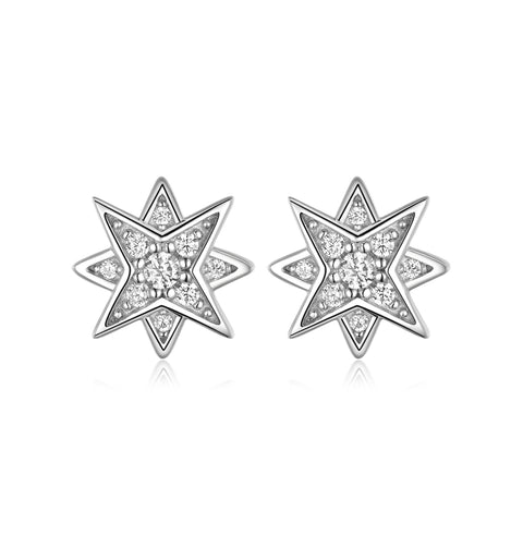 Stud earrings the Pole star