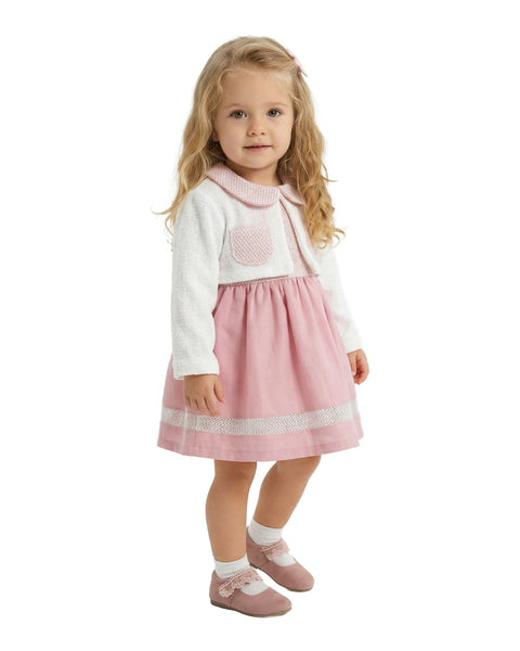 BOMBILI Girls 2-piece set (drees,jacket) - Pink