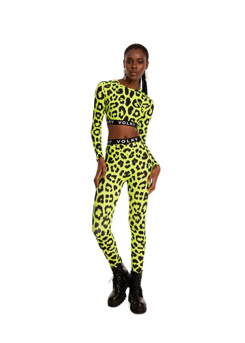 Leopard Sport Set in Yellow