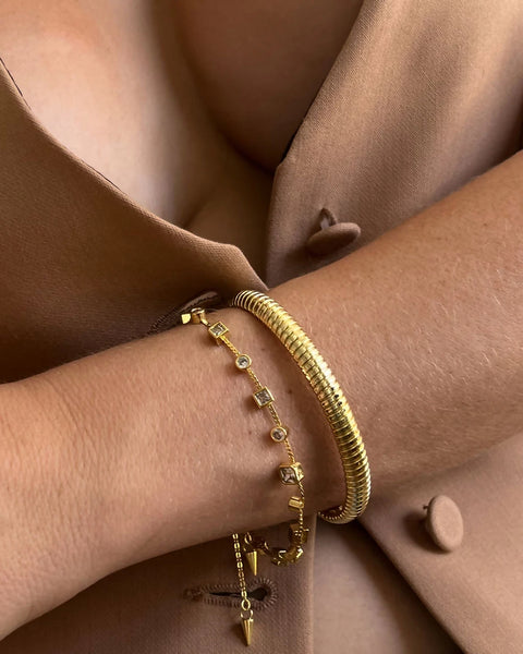 Mini Flex Snake Chain Bracelet- Gold