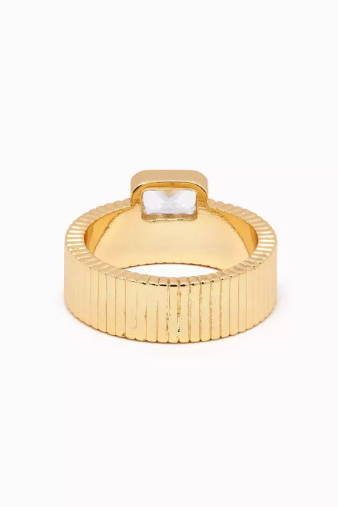 The Francois Ridged Ring- Gold- Size 8