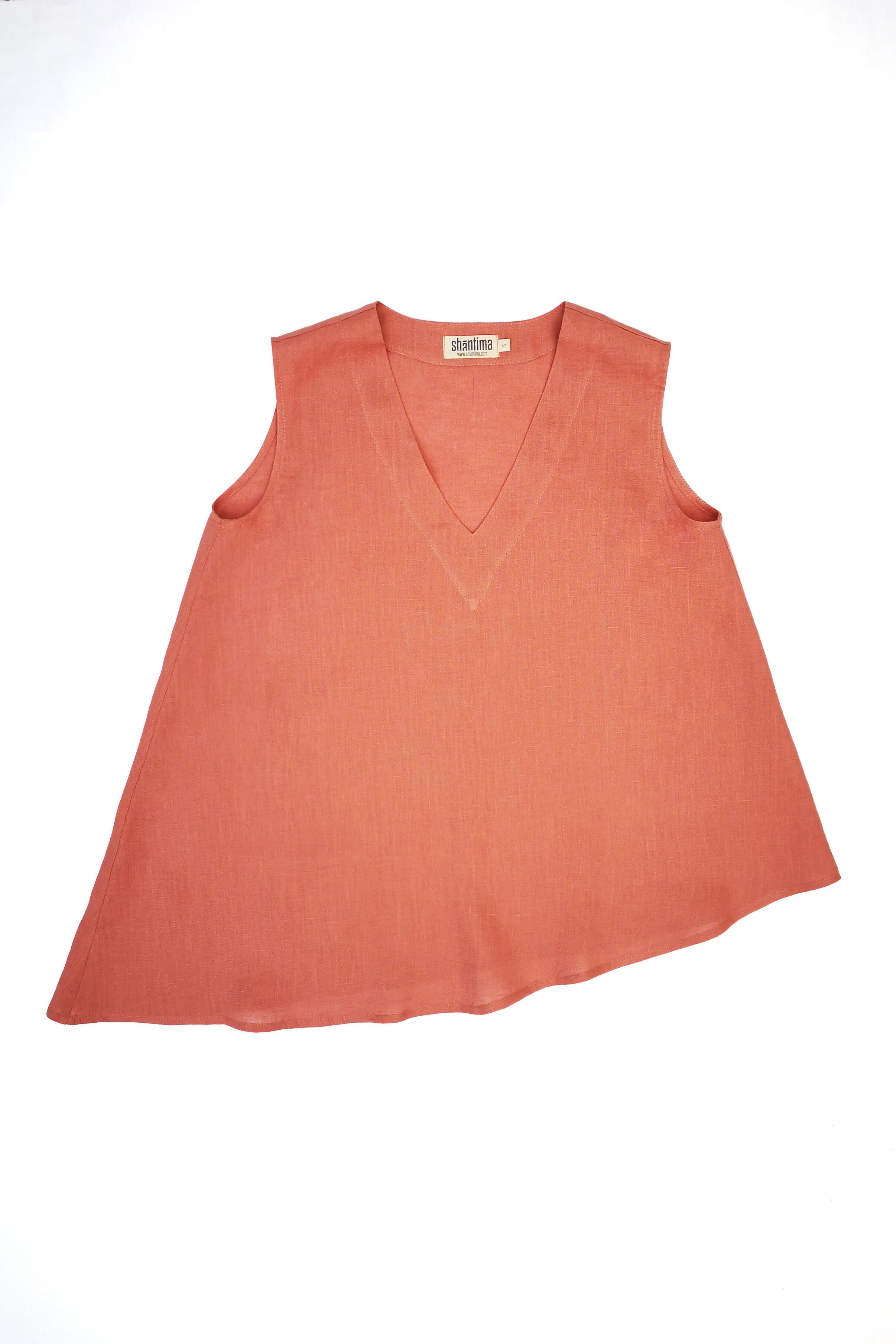 Asymmetric Linen Top DASH