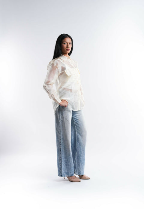 Yellow Organza Blouse