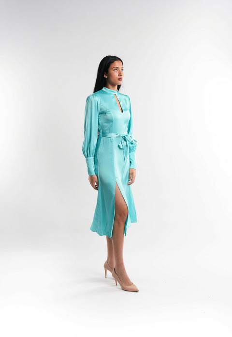 Tiffany Blue Silk Dress