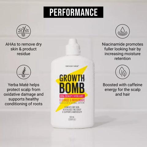 Growth Bomb - AHA Scalp Exfoliant - Cleanse & Invigorate - 100ml