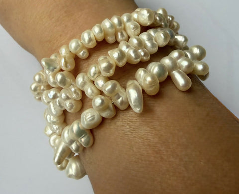 Convertible pearl wrap bracelet / chocker