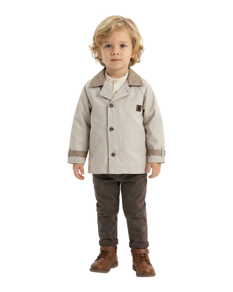 BOMBILI Boys 3-piece set (shirt,sweat,pants) - Beige
