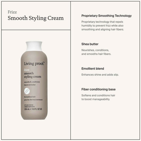 Living Proof No Frizz Smooth Styling Cream 236ml