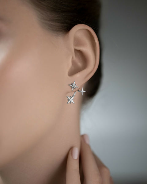 Jacket-earrings the Polar star