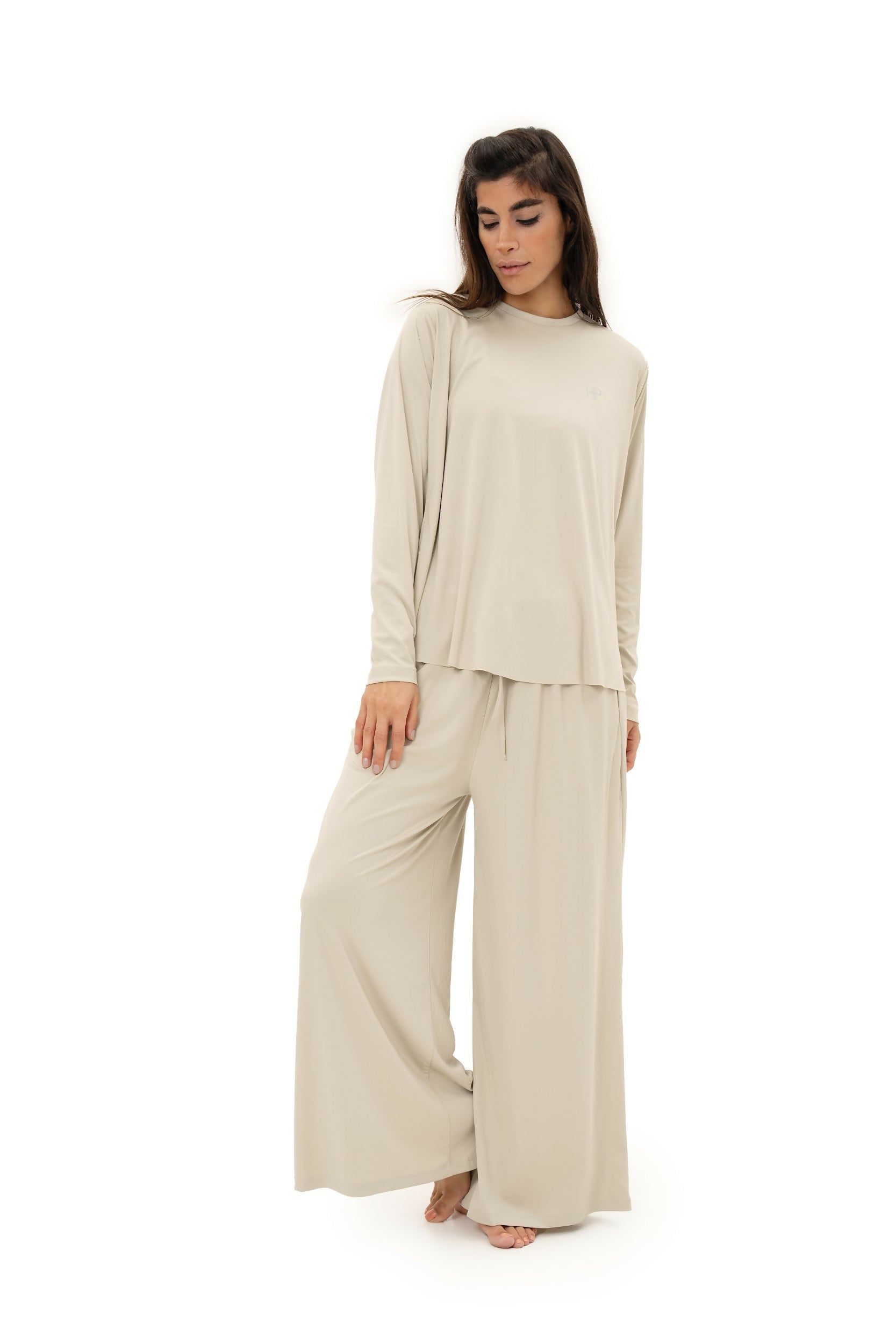 Flowy Combo Set Top & Pant - SIENA Beige