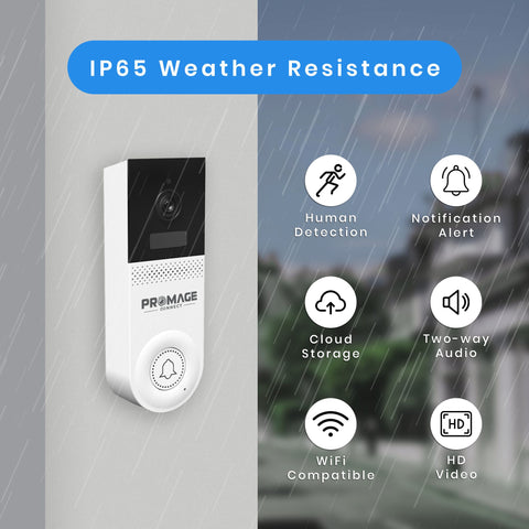 PROMAGE CONNECT SMART WIFI DOORBELL WITH CHIME PC-D221-W