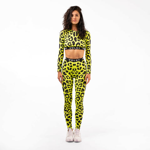 Leopard Sport Set in Yellow