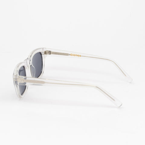 Mojo Sunglasses | Clear Frame & Grey Lenses