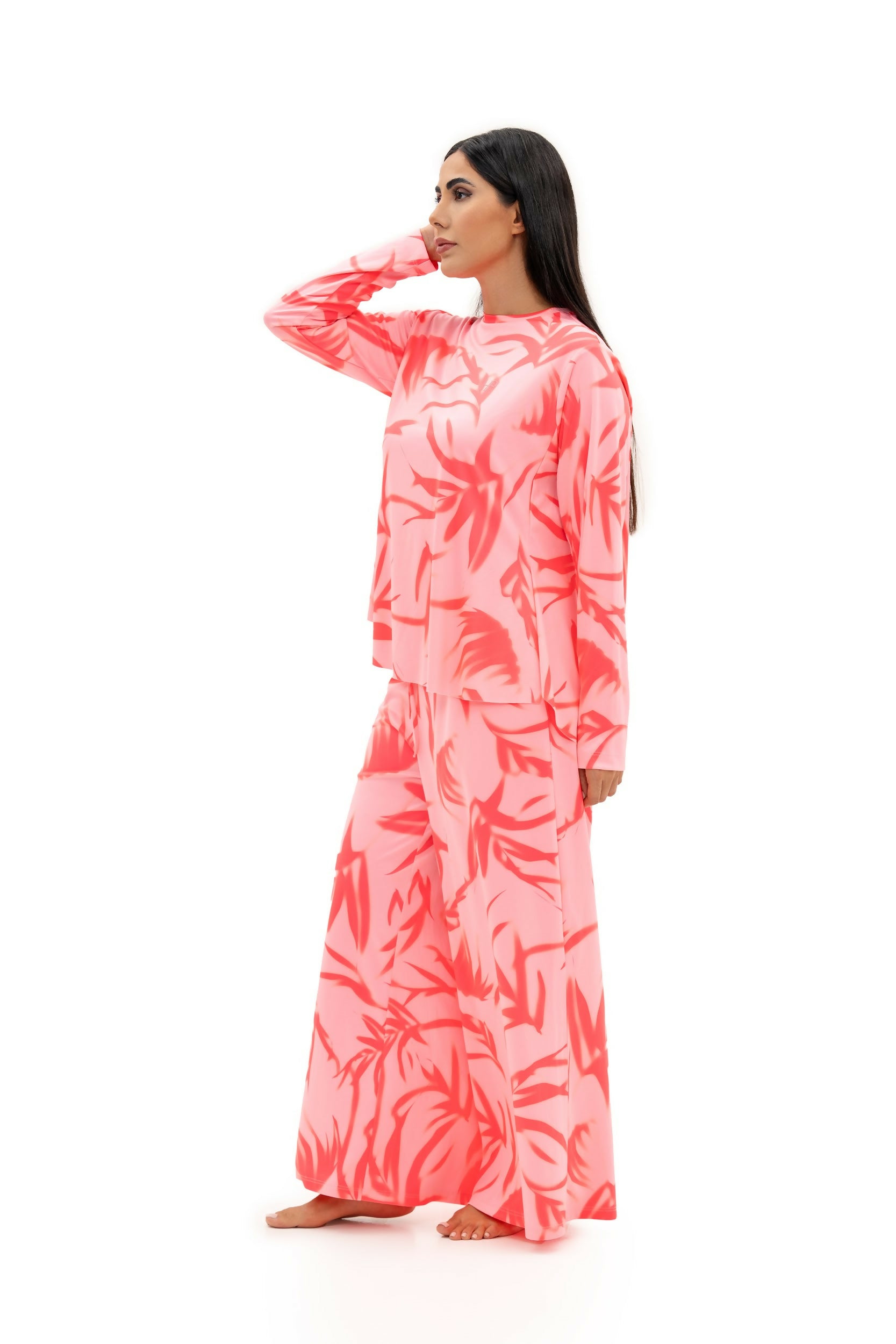 Flowy Combo Set Top & Pant - SIENA Pink