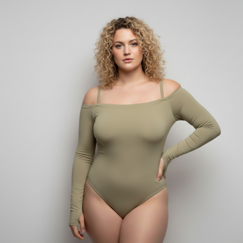 The Contour Bodysuit Olive Green