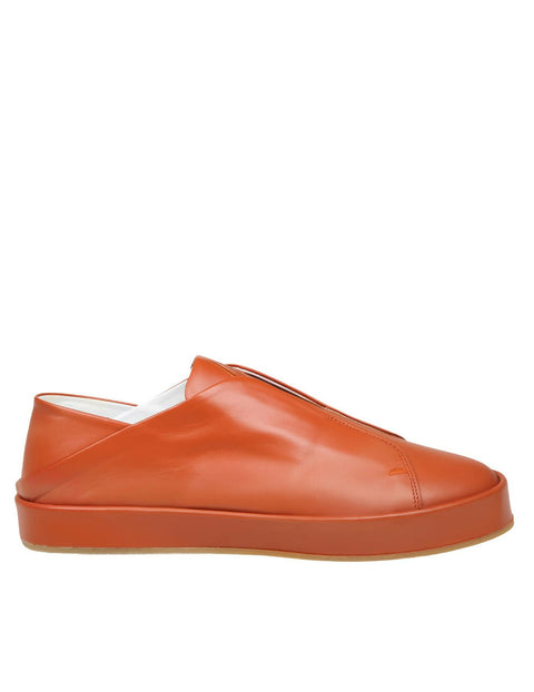 Terra Leather Sneakers in Orange