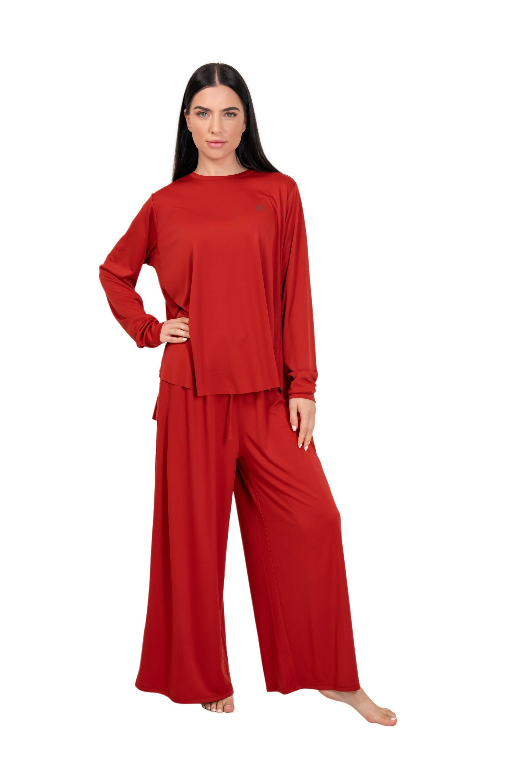 Flowy Combo Set Top & Pant - SIENA Orange
