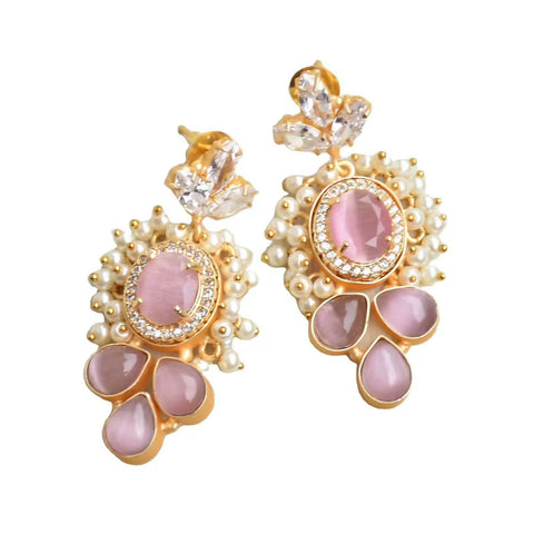 Rosy Petal Pearl Set