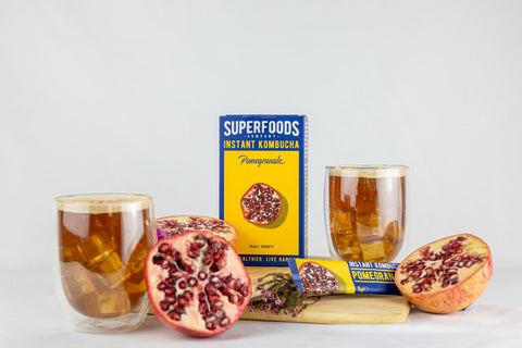 Superfoods Instant kombucha Box - Pomegranate Flavour Sachets 10 x 5g