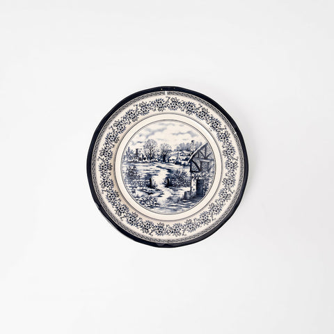 White-Blue Classical Dessert Plate