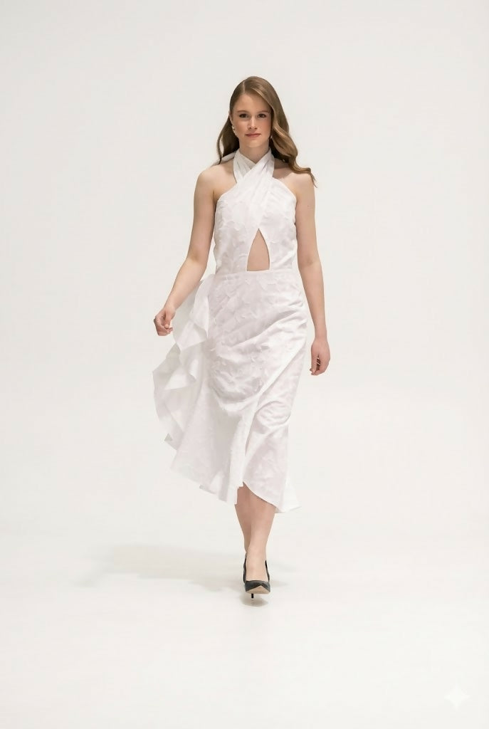 White Dress With a Cutout