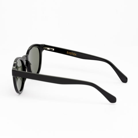 Ritz Sunglasses | Black Frames & Green Lenses