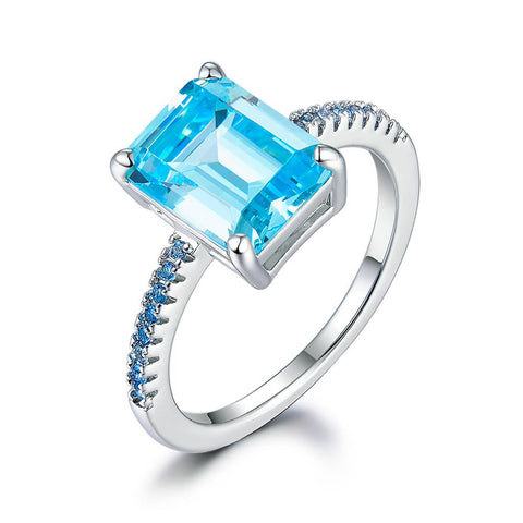 Ring with a blue stone