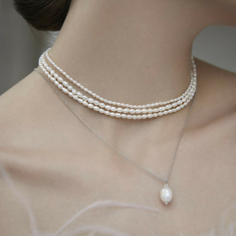 Pearl choker 35 cm