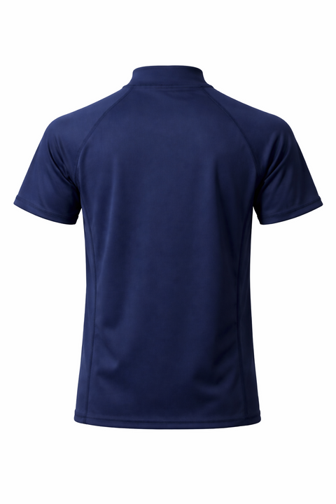 Navy Core Men Rashguard Shorts Sleeve
