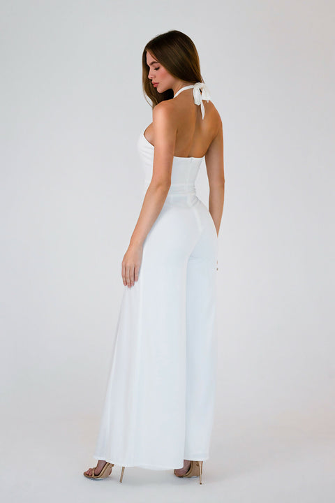Fabulous-White-Sleeveless-Flared-Summer-Jumpsuit-Back