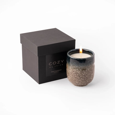 Organic Handmade Soya Candle in Ceramic Jar Morning Brew