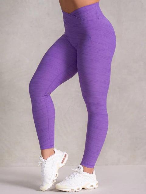 Ryderwear Icon Cross Over Scrunch Leggings Violet