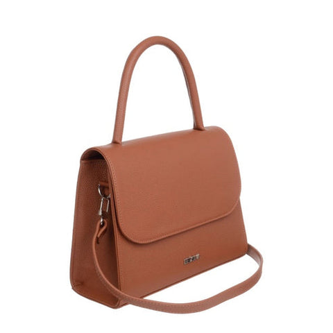 NATURAL LEATHER HANDBAG "MER"