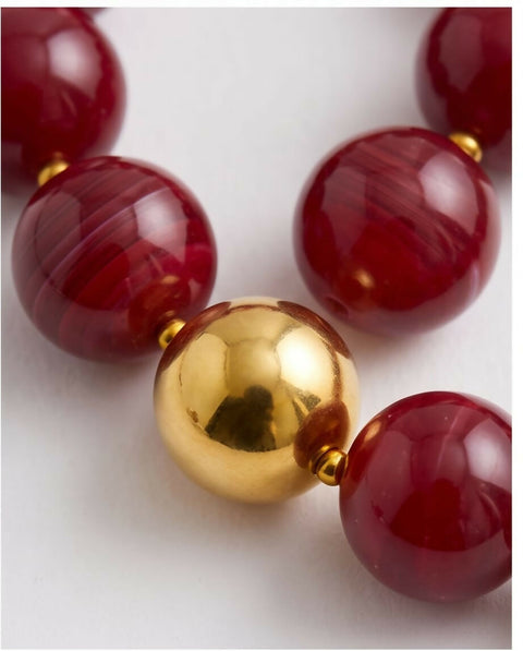 Lyne Burgundy Handmade necklace