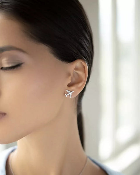 Earrings Plane With Stones
